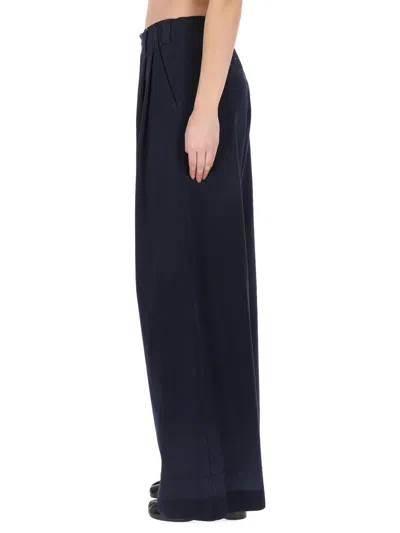 Maison Margiela Blue Polyester Cotton Jeans In Black