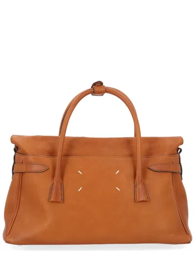 Maison Margiela Brown Leather Handbag In Brown
