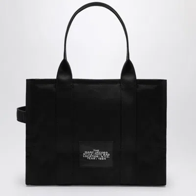 Marc Jacobs Black Canvas Large Tote Bag In Black