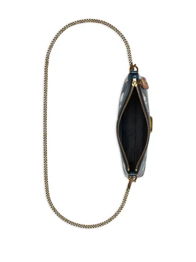 Marc Jacobs "the Pochette" Trinket Printed Snapshot Slg Shoulder Bag In Blue