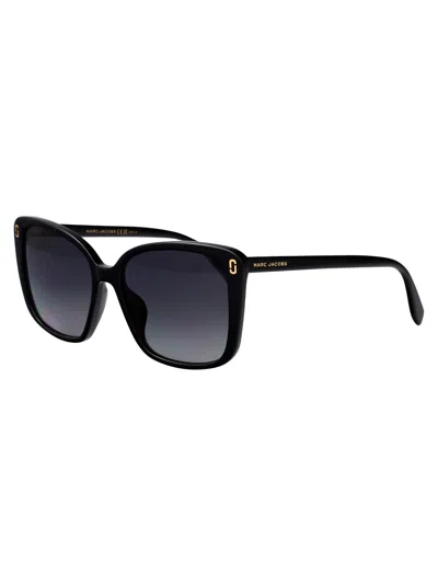 Marc Jacobs Black Acetate Sunglasses In Black