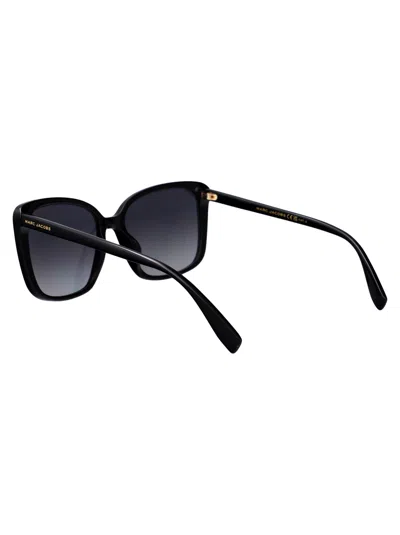 Marc Jacobs Black Acetate Sunglasses In Black