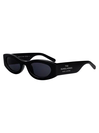 Marc Jacobs Black Acetate Sunglasses In Black