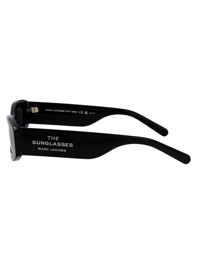 Marc Jacobs Black Acetate Sunglasses In Black