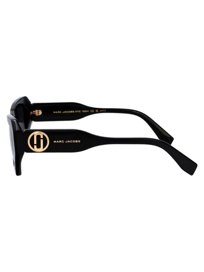 Marc Jacobs Black Acetate Sunglasses In Black