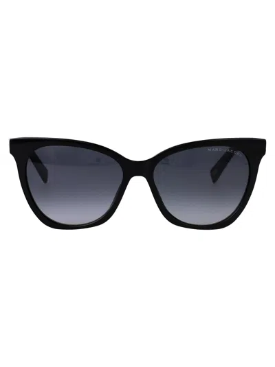Marc Jacobs Black Acetate Sunglasses In Black