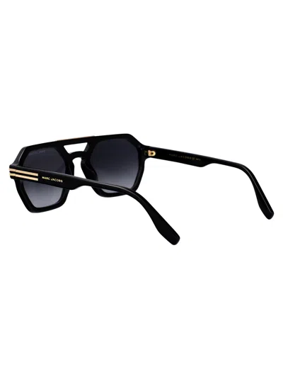 Marc Jacobs Black Acetate Sunglasses In Black