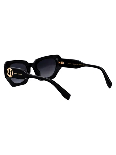 Marc Jacobs Black Acetate Sunglasses In Black
