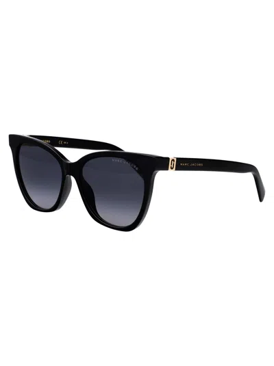 Marc Jacobs Black Acetate Sunglasses In Black