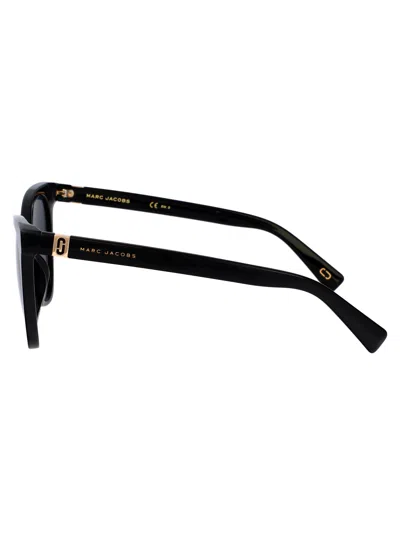 Marc Jacobs Black Acetate Sunglasses In Black
