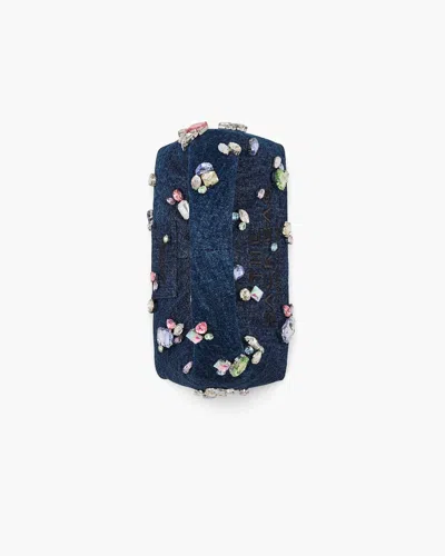 Marc Jacobs Denim Mini Sack Handbag With Embellished Design In Blue