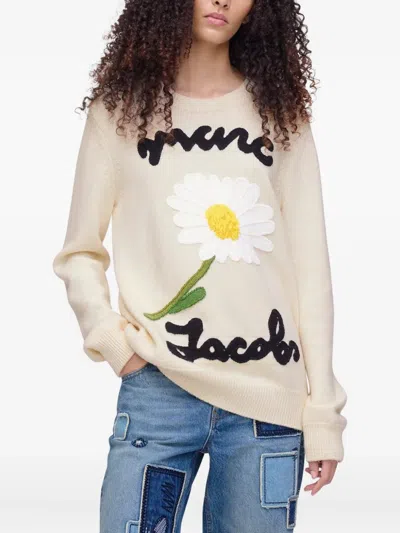 Marc Jacobs Daisy-jacquard Crew Neck Sweater