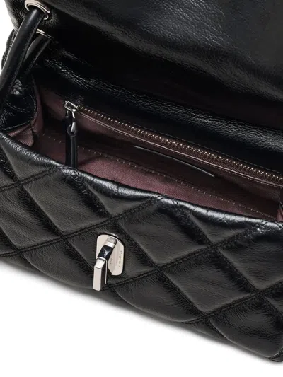 Marc Jacobs The Dual Chain Mini Leather Shoulder Bag In Black