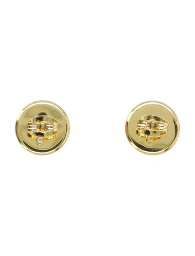 Marc Jacobs Orecchini Button Stud In Black