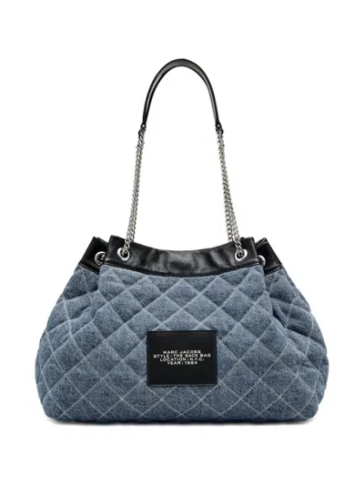 Marc Jacobs The Chain Sack Large Cotton Shoulder Bag In Blue