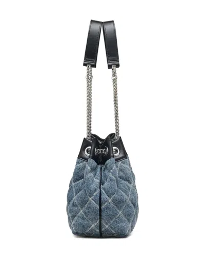 Marc Jacobs The Chain Sack Cotton Shoulder Bag In Blue