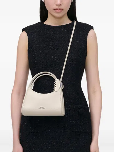 Marc Jacobs The Glam Claw Clip Cotton White Leather Cross-body Bag Siz In Neutral