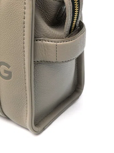 Marc Jacobs The Leather Mini Tote Cement Bag In Neutral