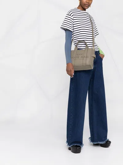 Marc Jacobs The Leather Mini Tote Cement Bag In Neutral