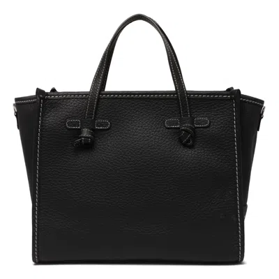 Marcella Black Leather Bag In Black
