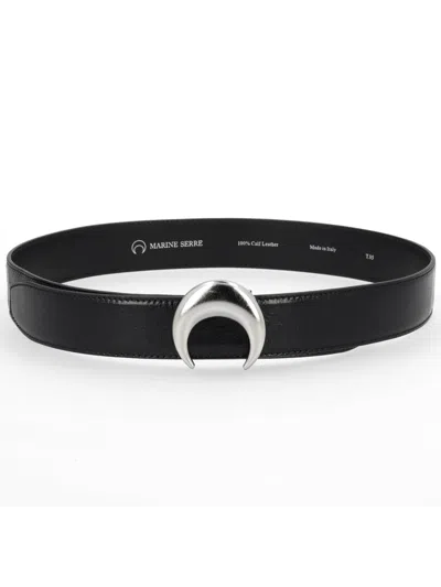 Marine Serre Black Cashmere Belt