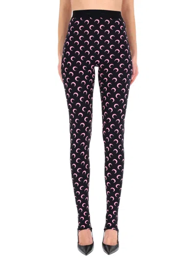 Marine Serre Marine Greenhouses Leggings With Crescent Motif