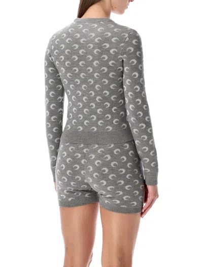 Marine Serre Moon Jacquard Knit Sweater In Multi