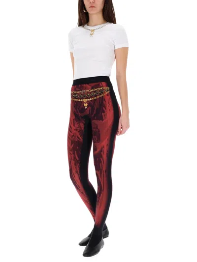 Marine Serre Red Polyamide Trousers In Red