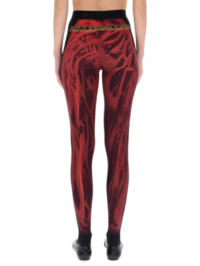 Marine Serre Red Polyamide Trousers In Red