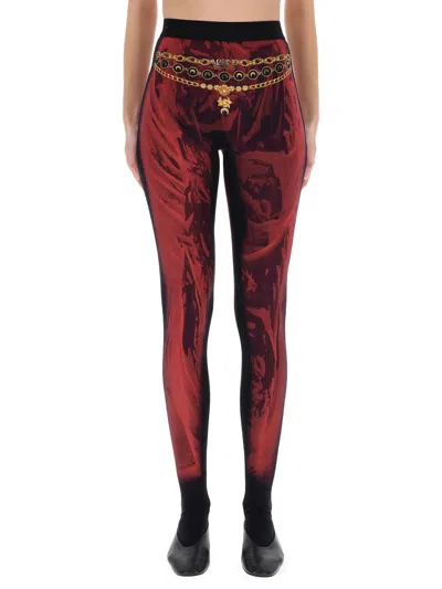 Marine Serre Red Polyamide Trousers In Red