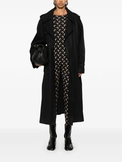 Marine Serre Regenerated All Over Moon Jersey Catsuit Clothing In Black