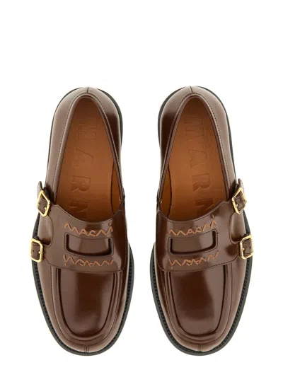 Marni Brown Loafers In Brown