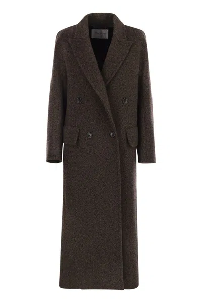 Max Mara Maxmara Arco1234 Coat In Virgin Wool And Cashmere In Brown