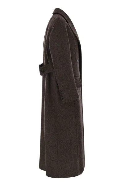 Max Mara Maxmara Arco1234 Coat In Virgin Wool And Cashmere In Brown