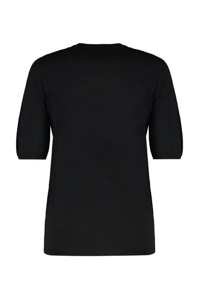 Max Mara Basic Wool Shirt In Black