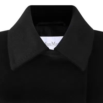 Max Mara Black Camel Coat In Black