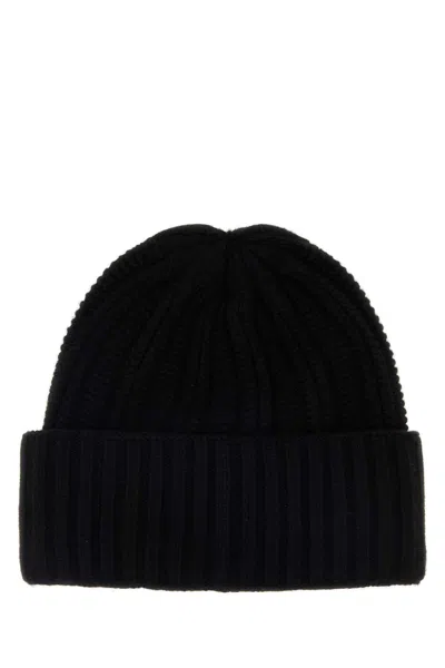 Max Mara Black Cashmere Macbeth Beanie Hat In Black