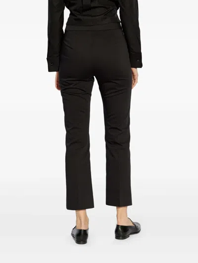 Max Mara Black Silk Trousers In Black