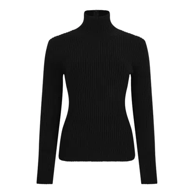 Max Mara Black Wool-cashmere Sweater In Black