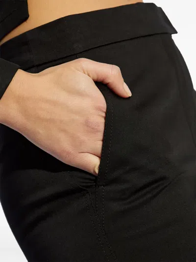 Max Mara Black Silk Trousers In Black