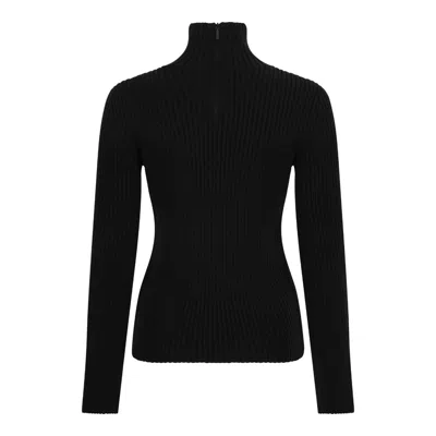 Max Mara Black Wool-cashmere Sweater In Black