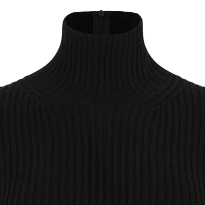 Max Mara Black Wool-cashmere Sweater In Black