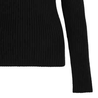 Max Mara Black Wool-cashmere Sweater In Black