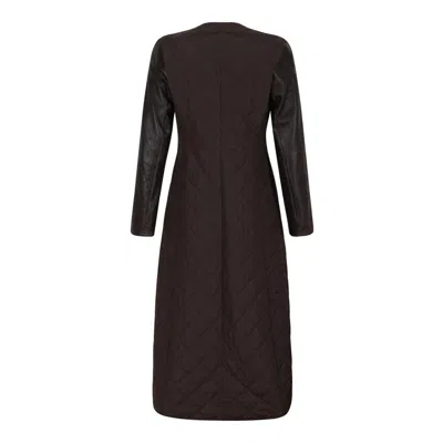 Max Mara Brown Polyamide Coat In Brown
