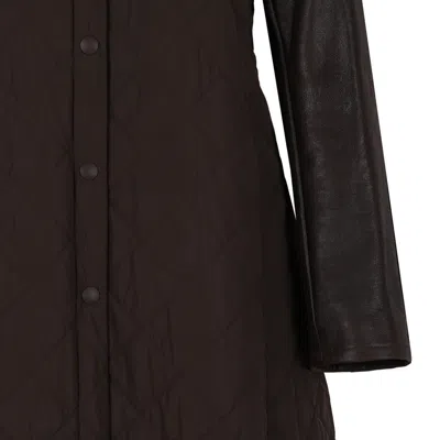 Max Mara Brown Polyamide Coat In Brown