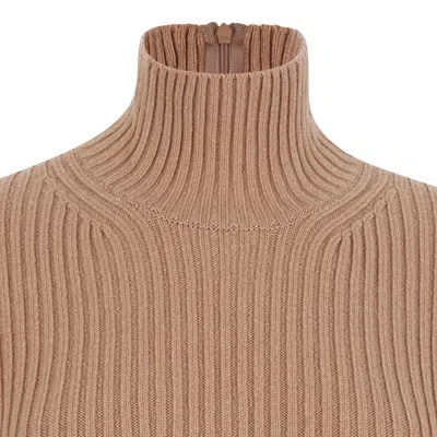 Max Mara Camel Wool-cashmere Sweater In Brown