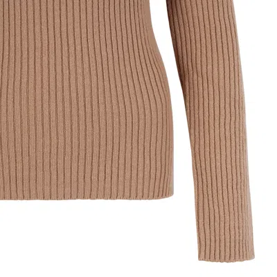 Max Mara Camel Wool-cashmere Sweater In Brown