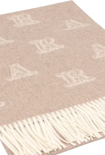 Max Mara Cashmere Jacquard Stola In Pink