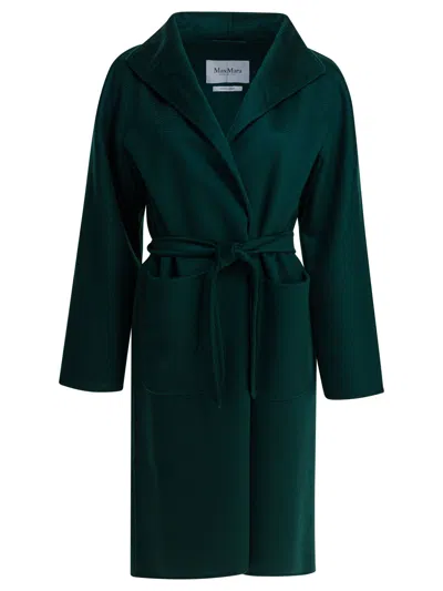 Max Mara Cashmere Midi Coat In Green