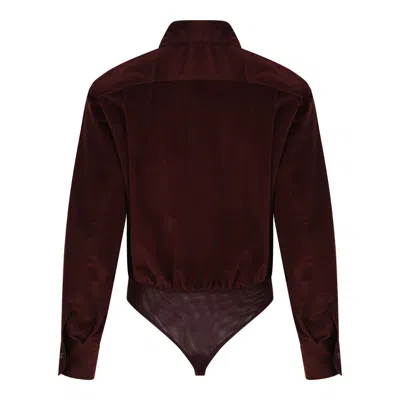 Max Mara Ciliegia Cotton Blend Shirt In Brown